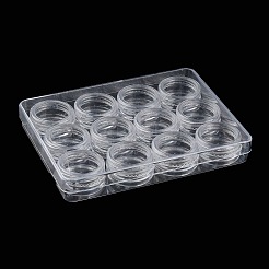 (defekter Restposten: Karton ist gesprungen) Transparente Aufbewahrungsbox für Nailart-Dekorationen aus Kunststoff&nbsp;AJEW-XCP0002-12