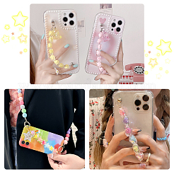 5 Stück 5 Farben Kunststoff-Sternperlenkette für DIY-Schlüsselanhänger&nbsp;MOBA-PH0001-08