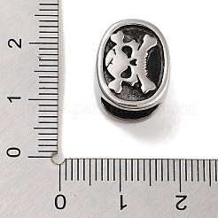 Retro 304 Edelstahl Schieber Charms/Schiebeperlen&nbsp;STAS-L274-018AS