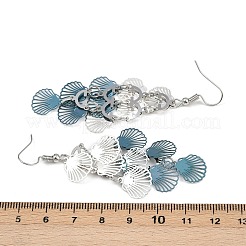 Ohrhänger aus 430er Edelstahl in Muschelform&nbsp;EJEW-A137-03P-02