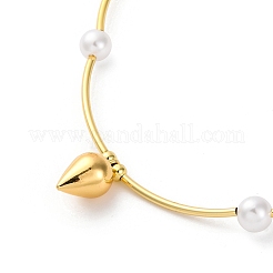 Collane con ciondolo in ottone placcato a cremagliera per donna&nbsp;NJEW-C059-02G-03