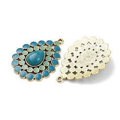 Alliage de style tibétain avec pendentifs en acrylique&nbsp;PALLOY-F319-05C-AG