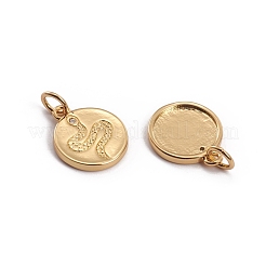Ciondoli in ottone zirconi chiari micro pavé&nbsp;ZIRC-L091-041G