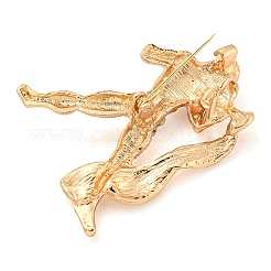 Goldene Zinklegierung mit Strassbroschen&nbsp;JEWB-B018-03G-12