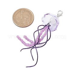 3 pz 3 colori medusa ciondolo decorazioni in vetro&nbsp;HJEW-JM02655