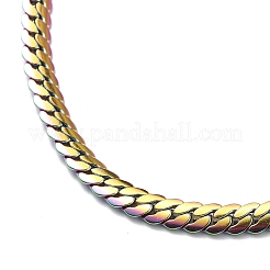 Collier à maillons cubains en acier inoxydable 304 pour hommes et femmes&nbsp;NJEW-E093-01MC-01