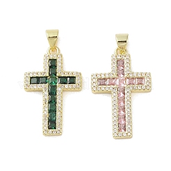 Ciondoli in vero ottone placcato oro 18k con micro pavé di zirconi&nbsp;KK-A209-23G