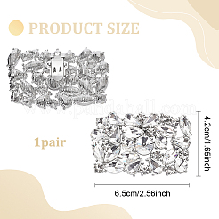 1 paire de décorations pour chaussures en alliage et strass&nbsp;FIND-AN0001-11B