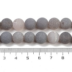 Chapelets de perles en agate naturelle de Druzy&nbsp;G-NH0024-A02-10mm