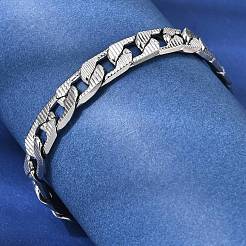 201 bracciali a catena cubana in acciaio inossidabile per uomo e donna&nbsp;STAS-T077-19A-02P