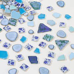 500 g 4 Stile Mosaikfliesen Porzellan Cabochons&nbsp;DIY-SP0007-73