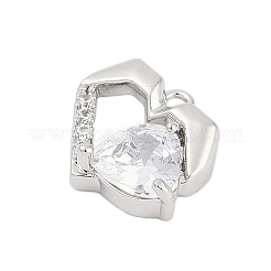 Breloques en laiton avec zircone cubique de micro pave&nbsp;ZIRC-P122-01C-P01