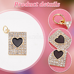 Lega 20 pz 4 colori con pendenti in strass&nbsp;PALLOY-AB00097