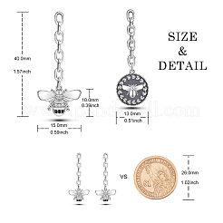 925 boucles d'oreilles asymétriques en argent sterling&nbsp;JE850A