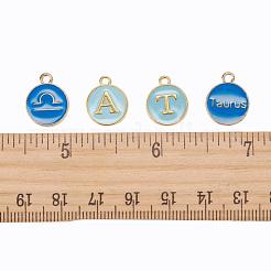 2 Sets 2 Arten vergoldete Legierungs-Emaille-Charms&nbsp;ENAM-YW0001-28C