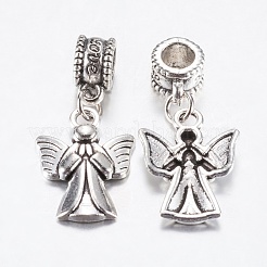 Tibetische Legierung europäische baumelnde Charms&nbsp;PALLOY-F199-32AS