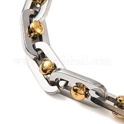 201 bracciali a catena ovale in acciaio inossidabile&nbsp;BJEW-B078-117B