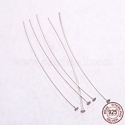 925 Flachkopfstifte aus Sterlingsilber&nbsp;STER-K017-40mm-S