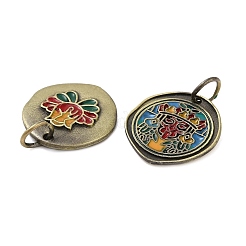 Anhänger im tibetischen Stil mit Messing-Emaille-Beschichtung&nbsp;KK-Q805-31AB
