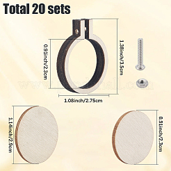 20 Schachtel Stickrahmen aus Holz&nbsp;EMBR-SC0001-04B