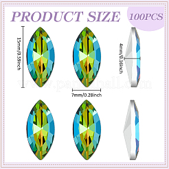 100 Stück Glas-Strass-Cabochons&nbsp;RGLA-FG0001-25A