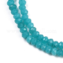 Chapelets de perles de jade blanche naturelle&nbsp;G-Z069-01Q