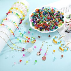 1500 pz 15 colori perline acriliche trasparenti&nbsp;TACR-SZ0001-21B