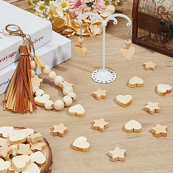 120 Stück 2 Stile natürliche Ahornholzperlen&nbsp;WOOD-SC0002-28