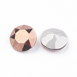Spitze zurück & zurück plated Glas Strass Cabochons&nbsp;RGLA-J012-8mm-001RG