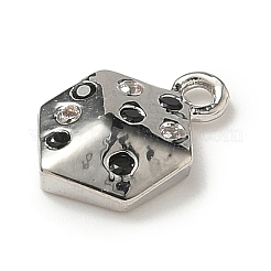 Breloques en laiton avec zircone cubique de micro pave&nbsp;KK-I276-39P