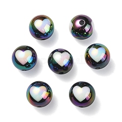 Placcatura uv perline acriliche iridescenti arcobaleno&nbsp;OACR-F004-09A