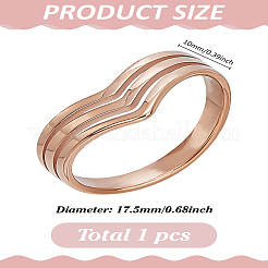 1 Stück Edelstahl drei Pfeil Herz hohl Fingerringe für Frauen&nbsp;RJEW-LP0001-33