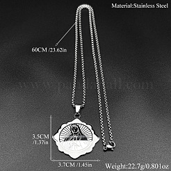 Collane con ciondolo a forma di vergine in acciaio inossidabile 304 per donna.&nbsp;WG7C531-01