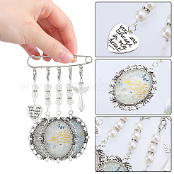 DIY Blanko Charms Brosche Anhänger Dekoration mit Kunstperlen Perlen Bastelset&nbsp;DIY-SC0025-59