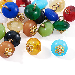 20 Stück 10 Farben Harz Jade-Imitation Unterlegscheibe Charms&nbsp;FIND-TA0004-62