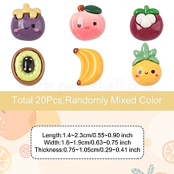 20 Stück undurchsichtige Cartoon-Harz-Cabochons&nbsp;CRES-YW0001-37