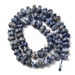 Natürliche blaue Fleck Jaspis Perlen Stränge&nbsp;G-L649-C01-01