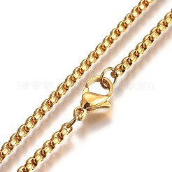 Colliers à chaîne en acier inoxydable 304&nbsp;NJEW-O110-05F-G