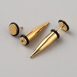 Acier inoxydable oreille cône civière&nbsp;EJEW-WH0014-31B-G