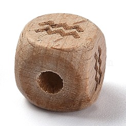 Sternbildperlen aus Naturholz&nbsp;WOOD-M002-11