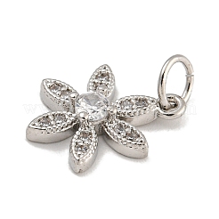 Placcatura a cremagliera in ottone micro pavé di ciondoli con zirconi chiari&nbsp;KK-U030-19P