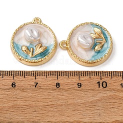 Pendentifs en émail en alliage doré&nbsp;ENAM-B028-30KCG-01