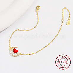 Braccialetti a maglie in argento sterling con luna&nbsp;FX5851