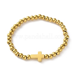 Braccialetti con perline in acciaio inossidabile 304 per donna&nbsp;BJEW-Z133-01G
