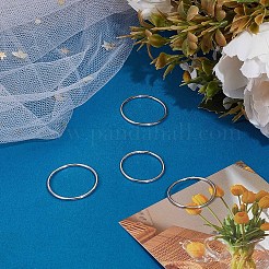 4 pz 4 stili 925 anelli sottili in argento sterling&nbsp;RJEW-BBC0001-20