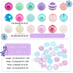20 Stil gemischte Stil Acrylperlen-Sets&nbsp;OACR-PH0004-07