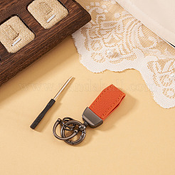 Porte-clés en cuir pu&nbsp;KEYC-TADJ0009-03B-02