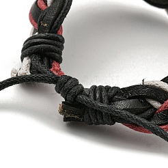 Bracelets réglables en cordon tressé en cuir pu avec cordon ciré&nbsp;BJEW-F468-02