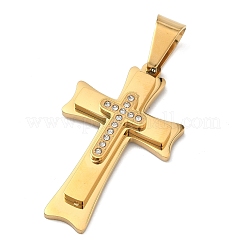 Colgantes de acero inoxidable 304 y rhinestone&nbsp;STAS-H256-03G