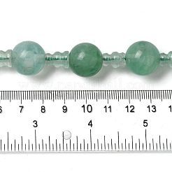 Natürliche grüne Fluorit 3-Loch Guru Perlenstränge&nbsp;G-K149-54